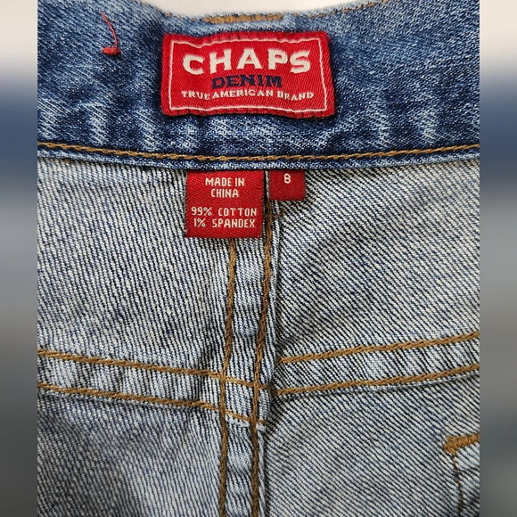 CHAPS Denim Womens Beaded Jeans Size 8 Blue Brown Aztec Cowgirl Western Country - Picture 7 of 7